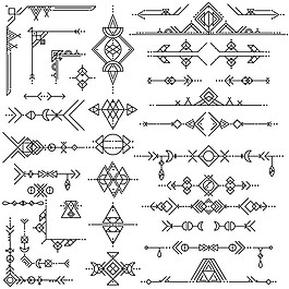 幾何部落飾品