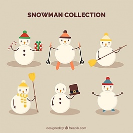 持有不同的对象分类的雪人