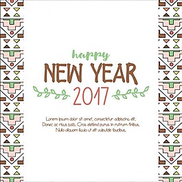 帶有民族飾品的新年模板