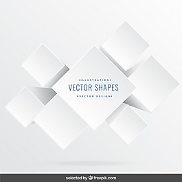 白色的3D立方體