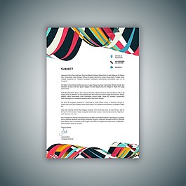 全彩色線條的商業(yè)小冊(cè)子