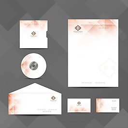 具有紅色幾何形狀的商務(wù)文具