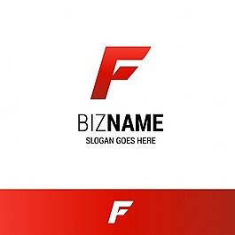 幾何紅色標(biāo)志與字母F