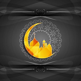 具有幾何細(xì)節(jié)的月背景