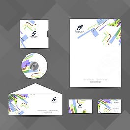 具有幾何形狀的彩色文具