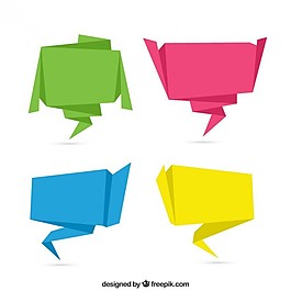 四色的折紙言語泡沫包裝