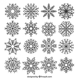 手繪雪花收集