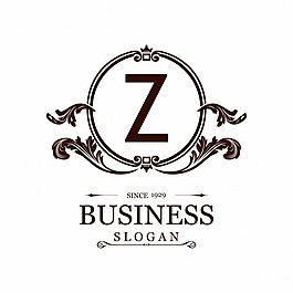 具有裝飾框和字母Z的標(biāo)志