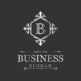 具有裝飾框的銀色標(biāo)志