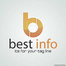 橙色標志與字母B