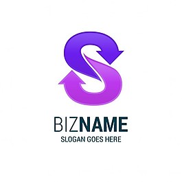 漂亮的標(biāo)志與箭頭和字母S