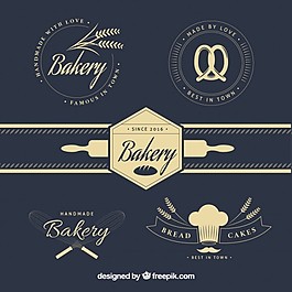 時(shí)尚復(fù)古面包店標(biāo)志