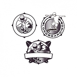 longboarding logo模板設(shè)計(jì)