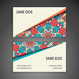 具有民族細節(jié)的訪問卡