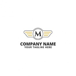 摩托車的速度logo模板