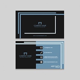 帶線條的現(xiàn)代公司名片