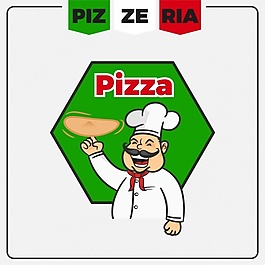 比薩店logo模板