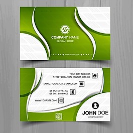 現(xiàn)代名片的綠色色彩