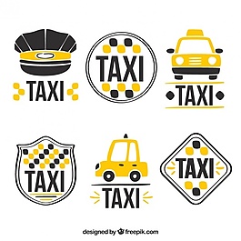 出租車服務的可愛標志