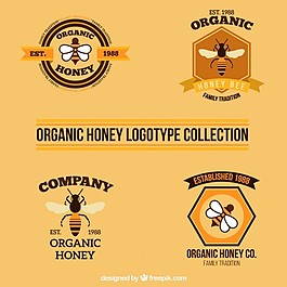 美麗的蜂蜜標(biāo)志收藏