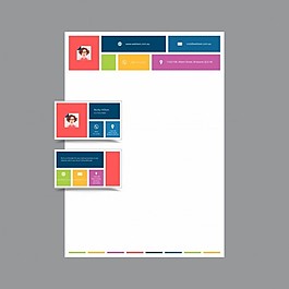 帶有彩色方塊的商務(wù)文具