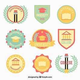 復(fù)古風(fēng)格的美麗大學(xué)標(biāo)志的集合