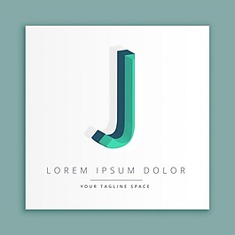 3D標(biāo)志字母J