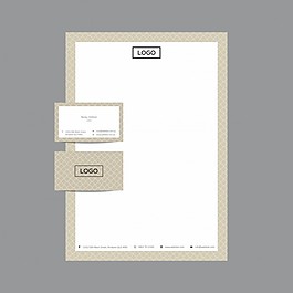 在灰色背景上的漂亮的商業(yè)文具
