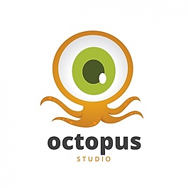 章魚logo模板