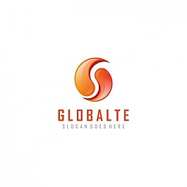 橙色的logo模板