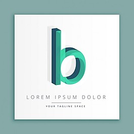 3D標志與字母B