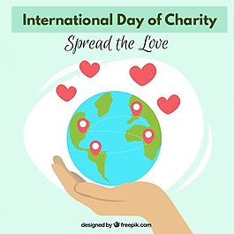 慈善日世界充滿愛的背景