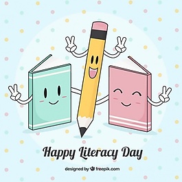 美麗的背景，快樂識字日