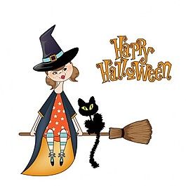 一個可愛的萬圣節女巫