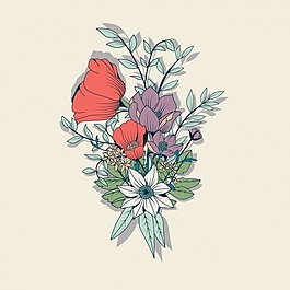彩色花卉背景設(shè)計