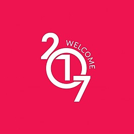 現代風格的2017大背景