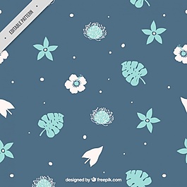 帶藍(lán)色背景的花型