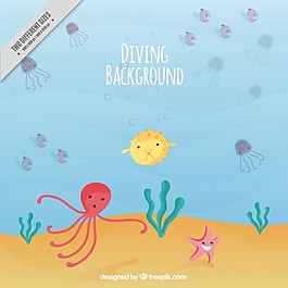 漂亮的海洋地板背景