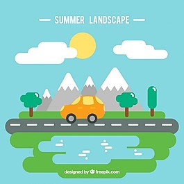 平面設(shè)計(jì)背景下的夏季旅游景觀