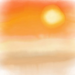 手繪夕陽背景