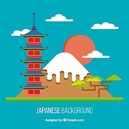 日本景观在平面设计中的背景