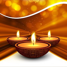 美妙的背景燈來慶祝排燈節(jié)