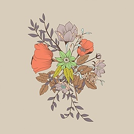 彩色花卉背景設(shè)計