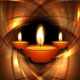 夢(mèng)幻般的背景與蠟燭排燈節(jié)