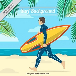 一方面他的沖浪板沖浪的背景畫(huà)