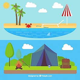 平面設(shè)計(jì)中的夏季景觀