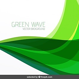 波浪绿色抽象背景