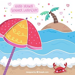 彩色的夏日風(fēng)景
