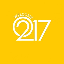 抽象風(fēng)格的2017個(gè)黃色背景