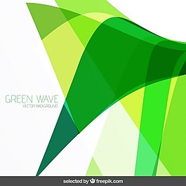 绿色波浪抽象背景